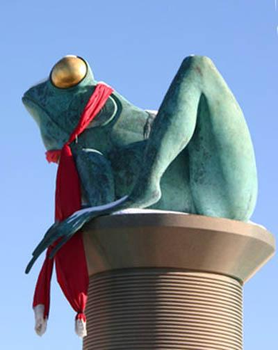 Frog with scarf